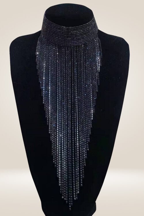 Chunky Collar Rhinestone Statement Necklace - TGC Boutique - Necklace