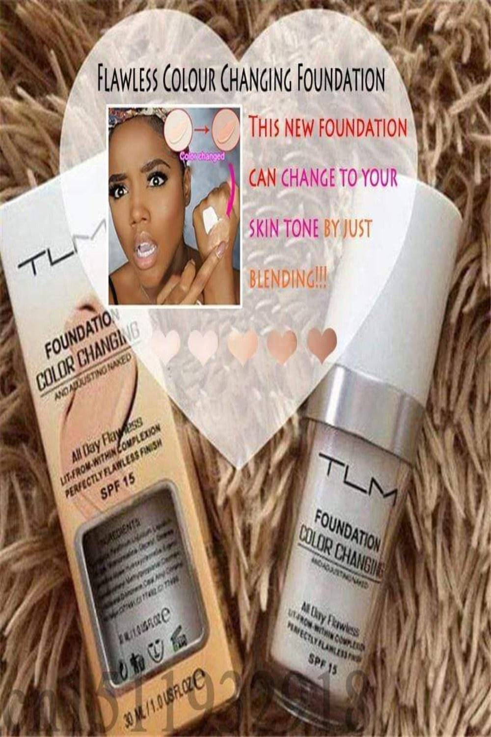 Color Changing Foundation - ONE SHADE FITS ALL - TGC Boutique - Makeup Foundation