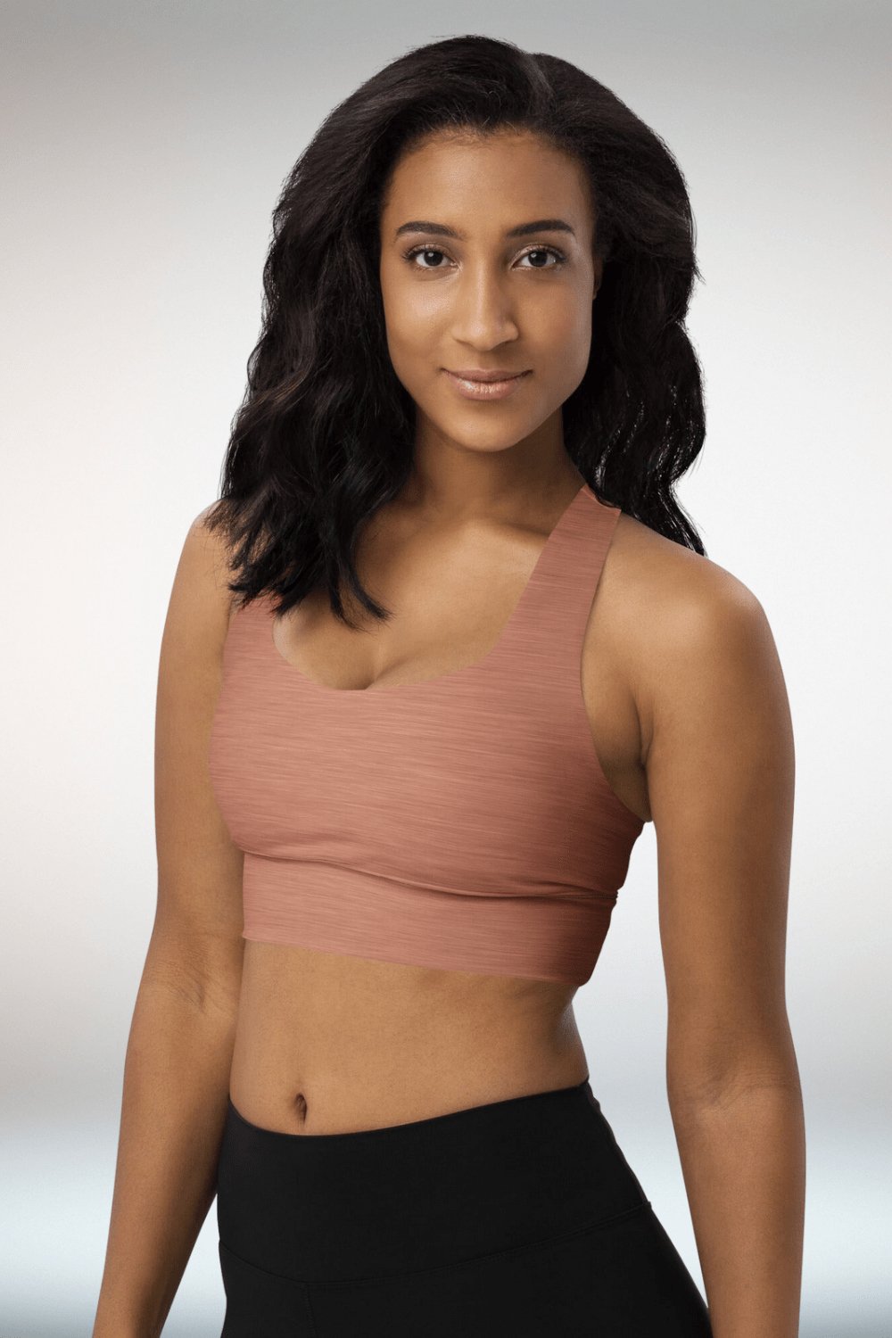 Copper Brown Compression Longline Sports Bra - TGC Boutique - Sports Bra