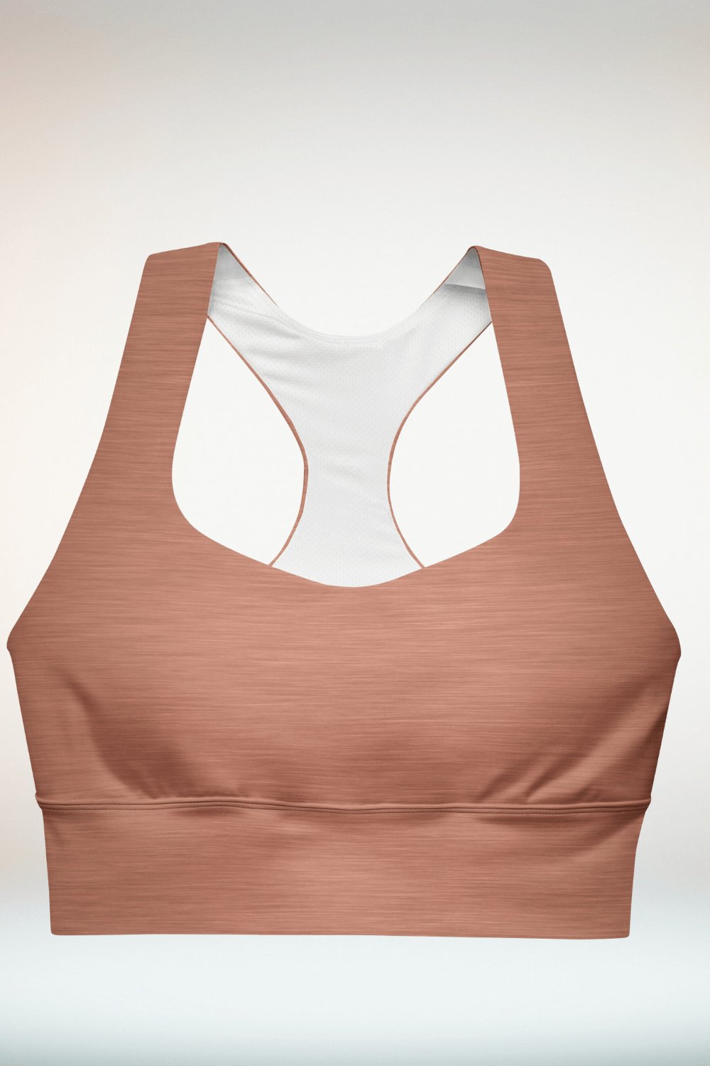 Copper Brown Compression Longline Sports Bra - TGC Boutique - Sports Bra