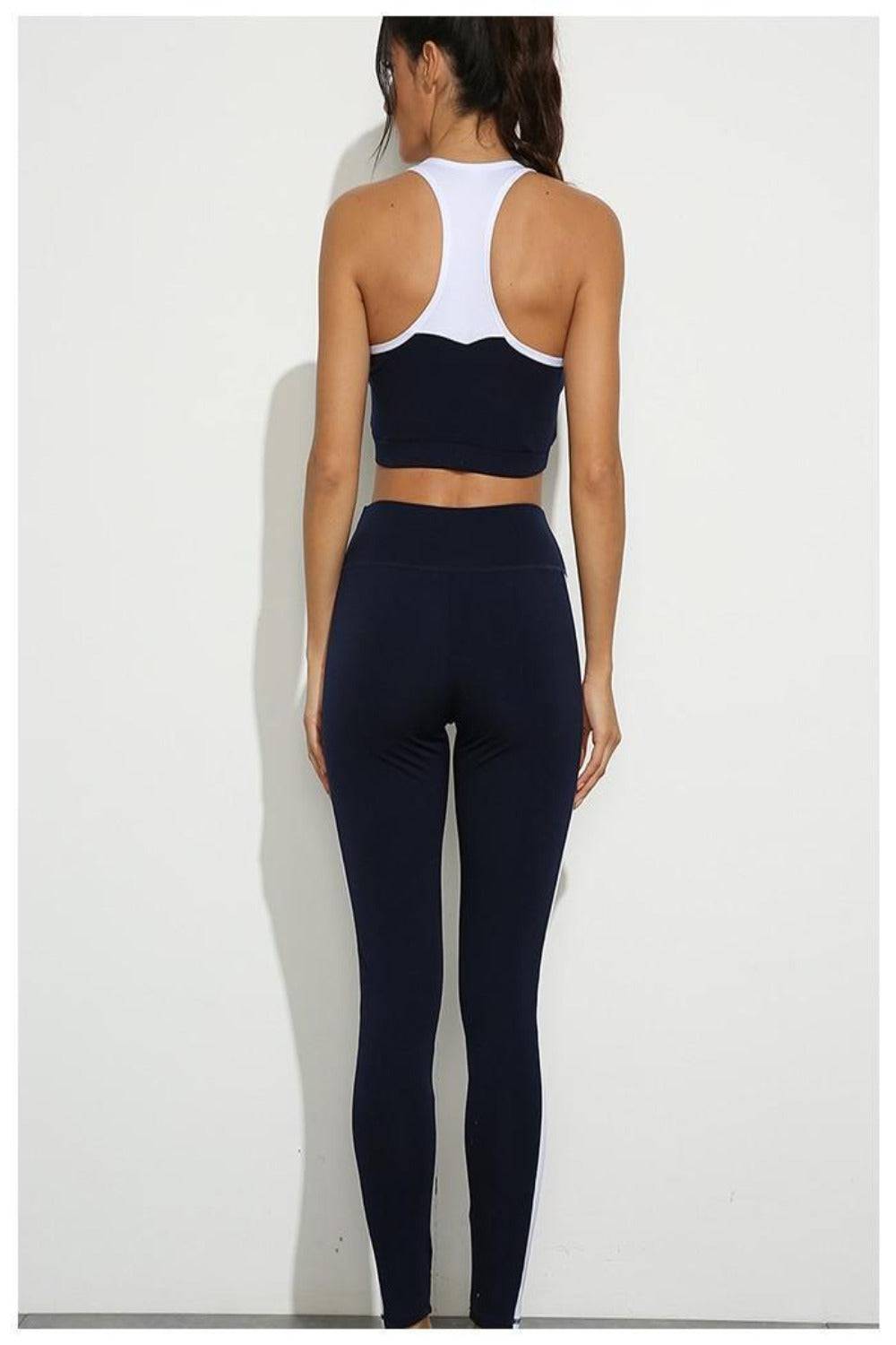 Crop Top And Leggings Workout Set - TGC Boutique - Activewear