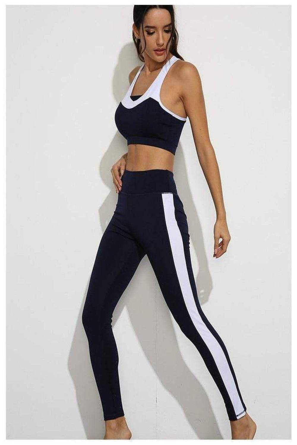 Crop Top And Leggings Workout Set - TGC Boutique - Activewear