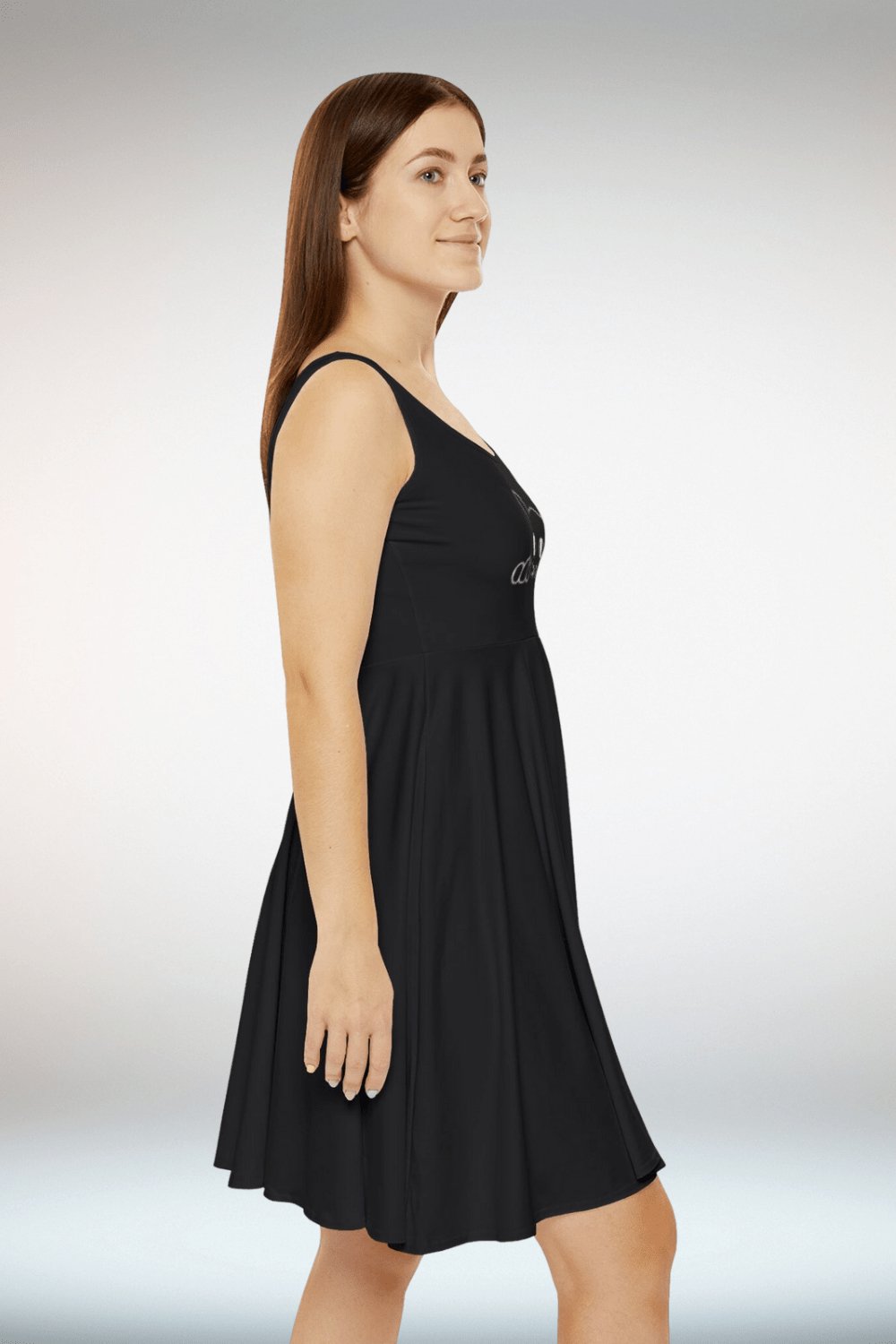 Cute Cat Black Skater Dress - TGC Boutique - Skater Dress