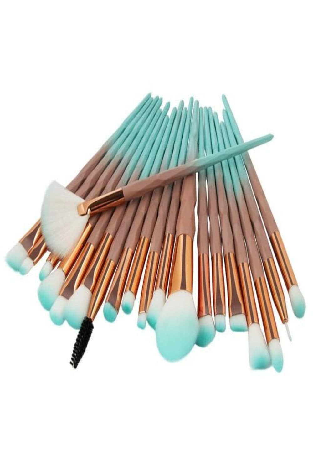 Diamond Makeup Blending Brushes Set - 20 Pcs - TGC Boutique - Makeup Brushes