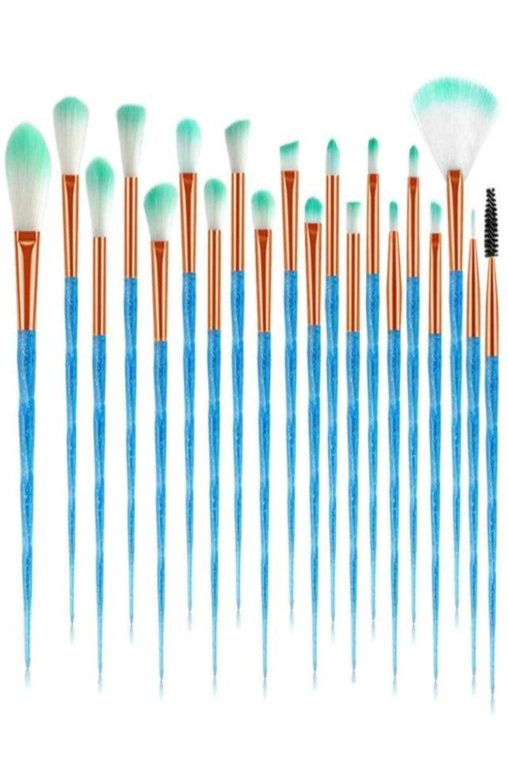 Diamond Makeup Blending Brushes Set - 20 Pcs - TGC Boutique - Makeup Brushes