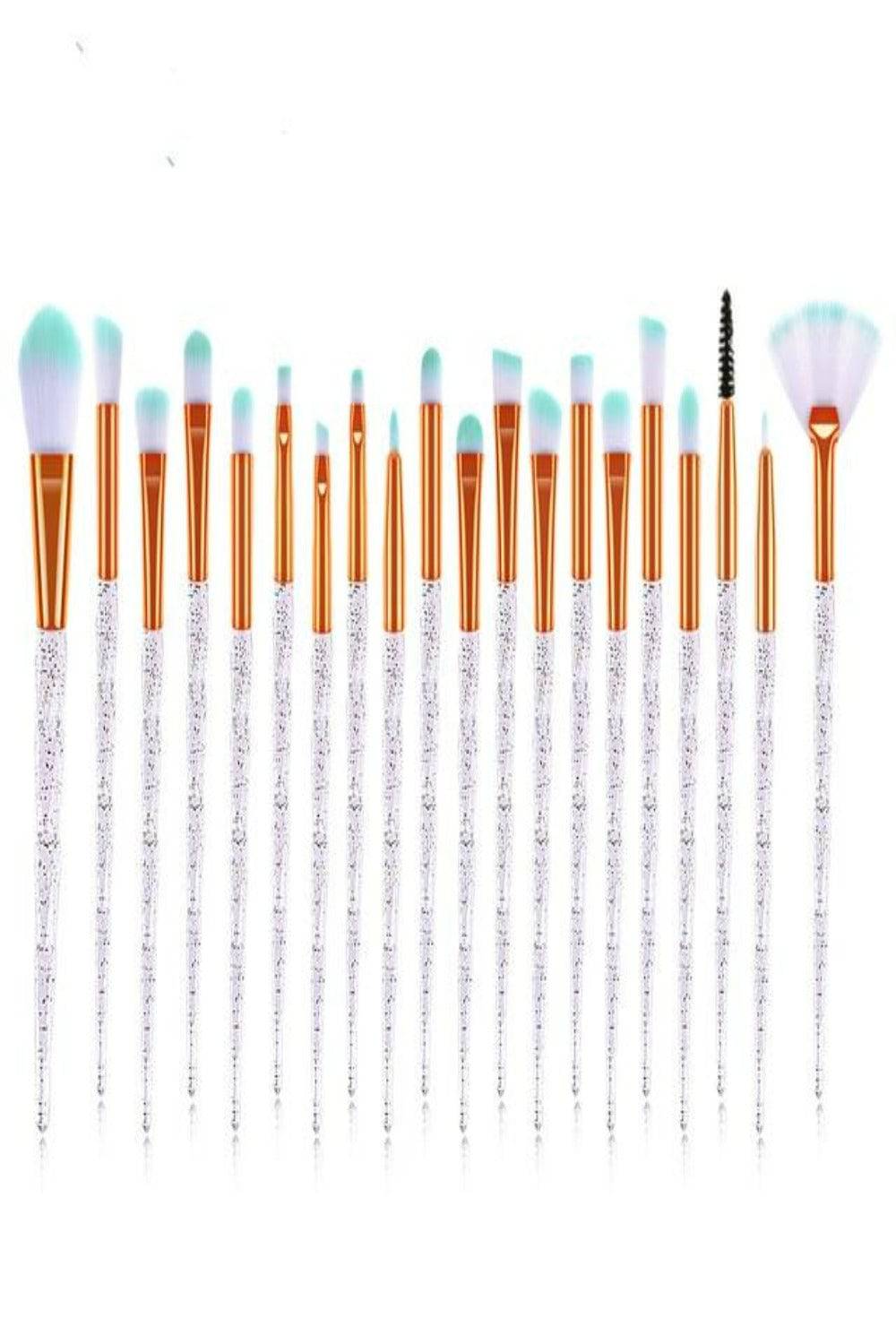 Diamond Makeup Blending Brushes Set - 20 Pcs - TGC Boutique - Makeup Brushes