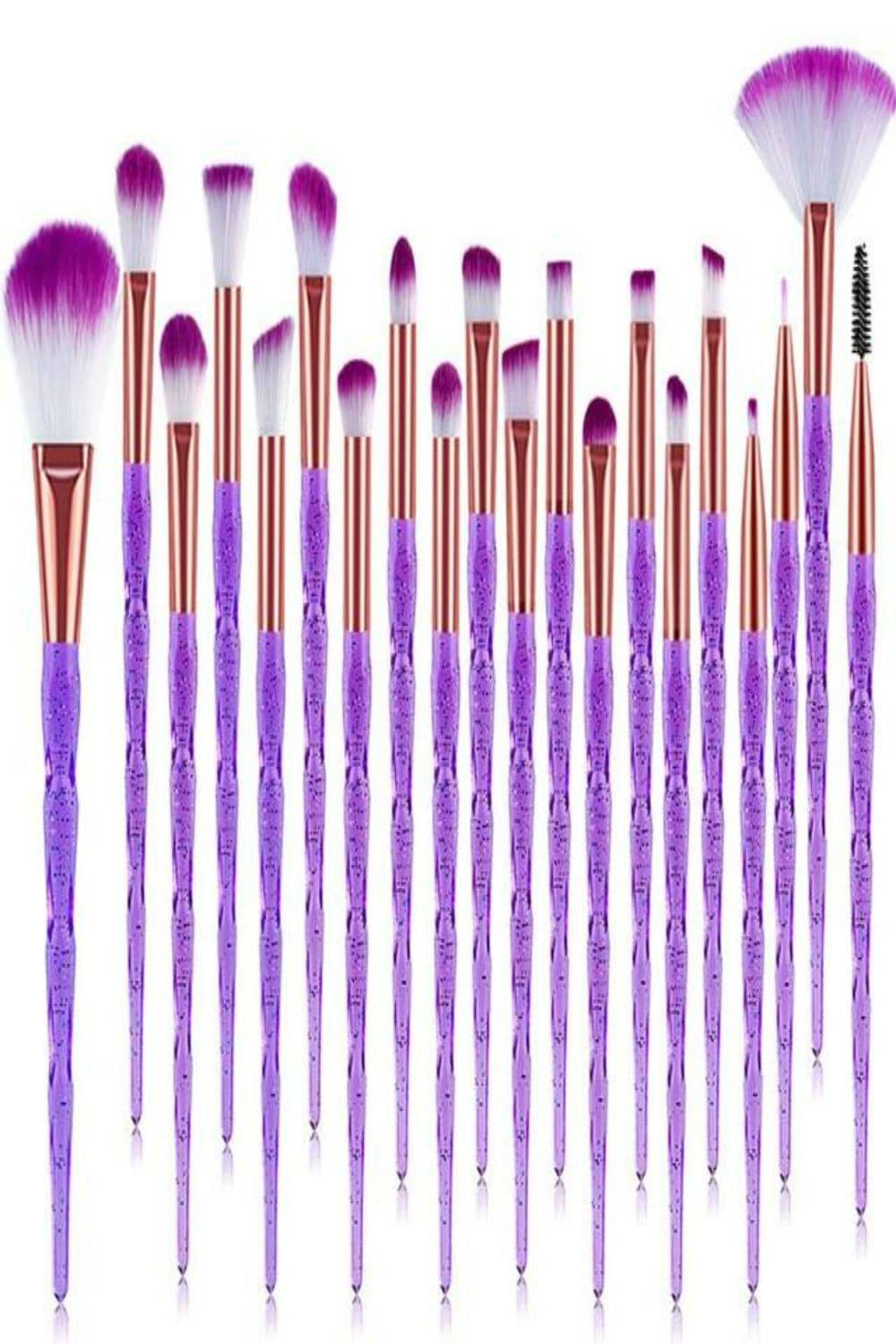 Diamond Makeup Blending Brushes Set - 20 Pcs - TGC Boutique - Makeup Brushes