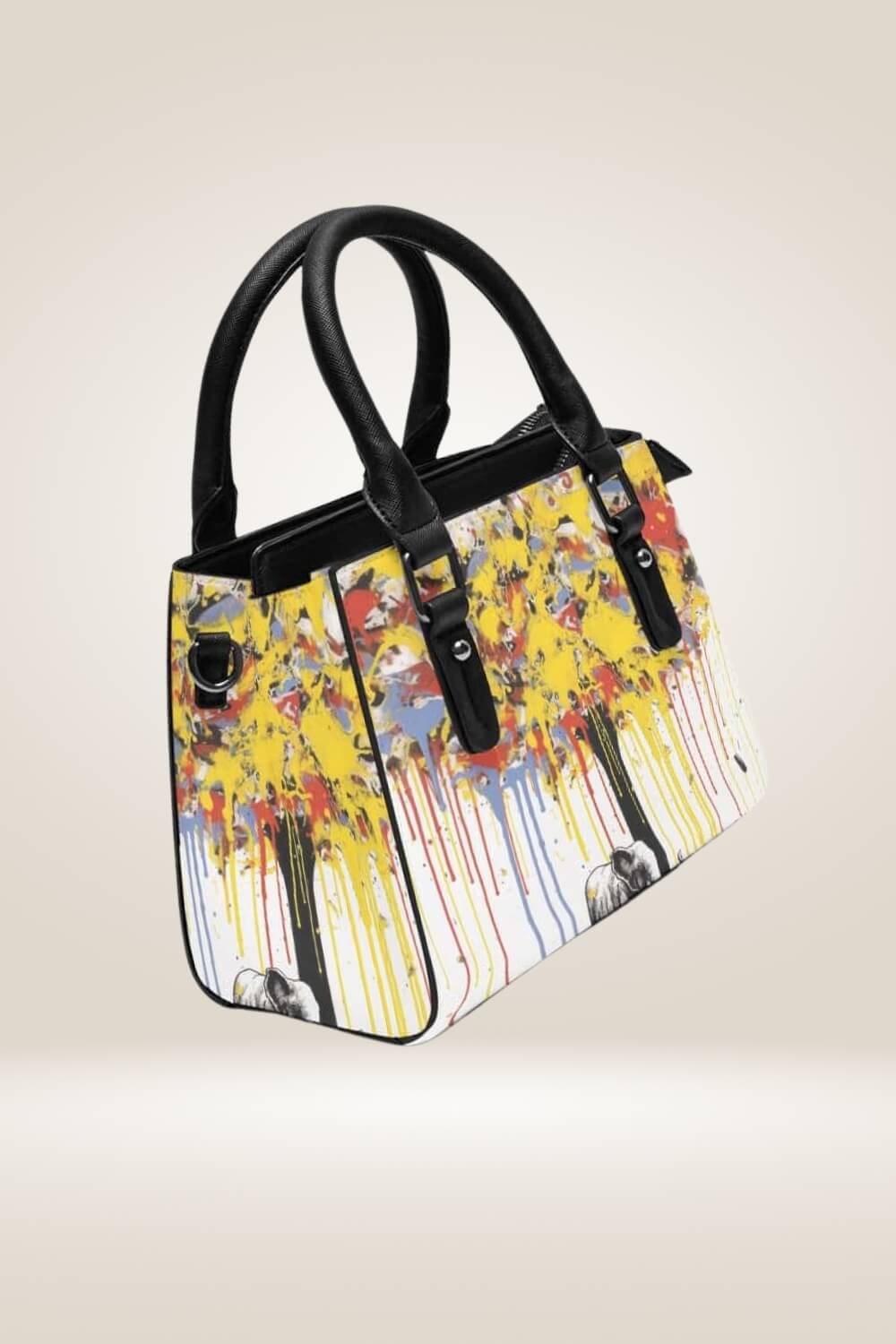 Dripping Tree White Satchel Bag - TGC Boutique - Satchel Handbag