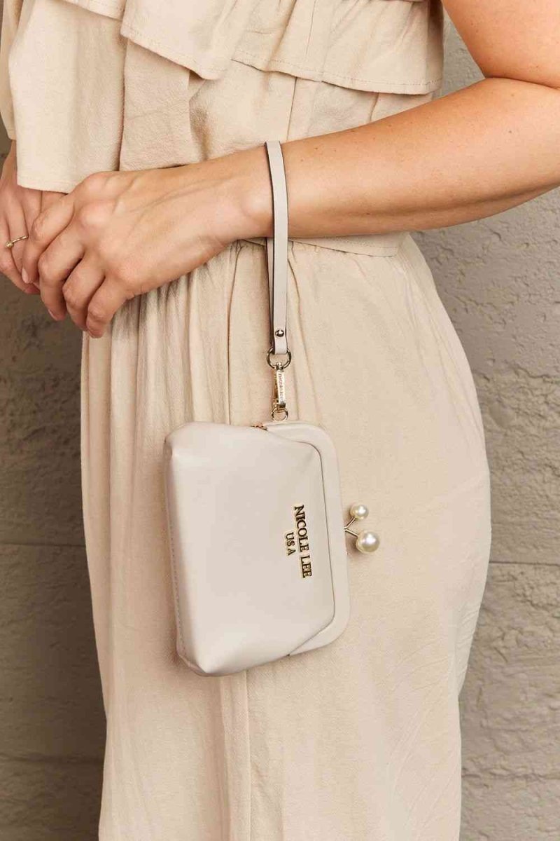 Elise Pearl Vegan Leather Coin Purse - TGC Boutique - Handbags