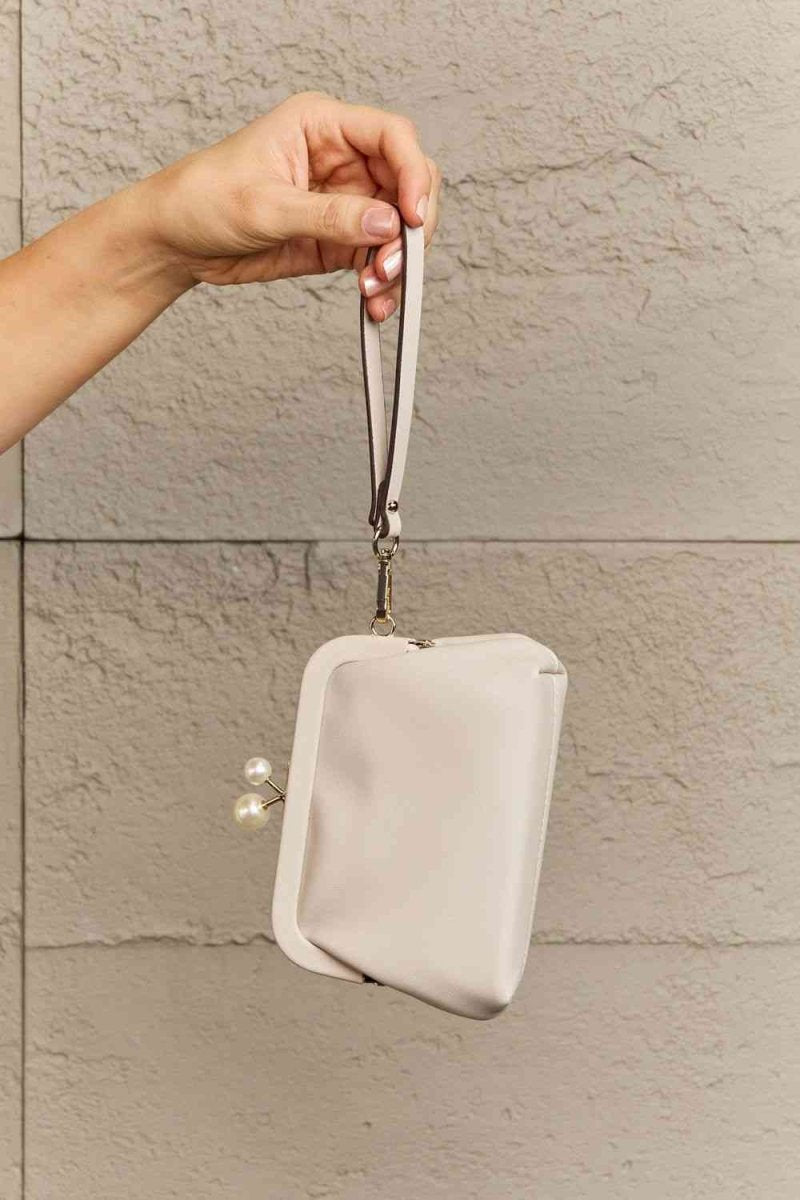 Elise Pearl Vegan Leather Coin Purse - TGC Boutique - Handbags