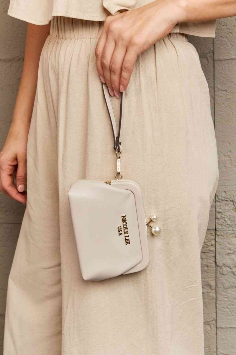 Elise Pearl Vegan Leather Coin Purse - TGC Boutique - Handbags
