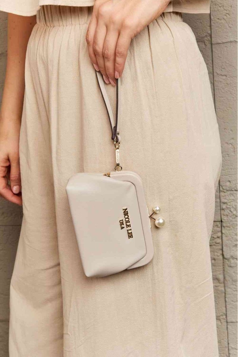 Elise Pearl Vegan Leather Coin Purse - TGC Boutique - Handbags