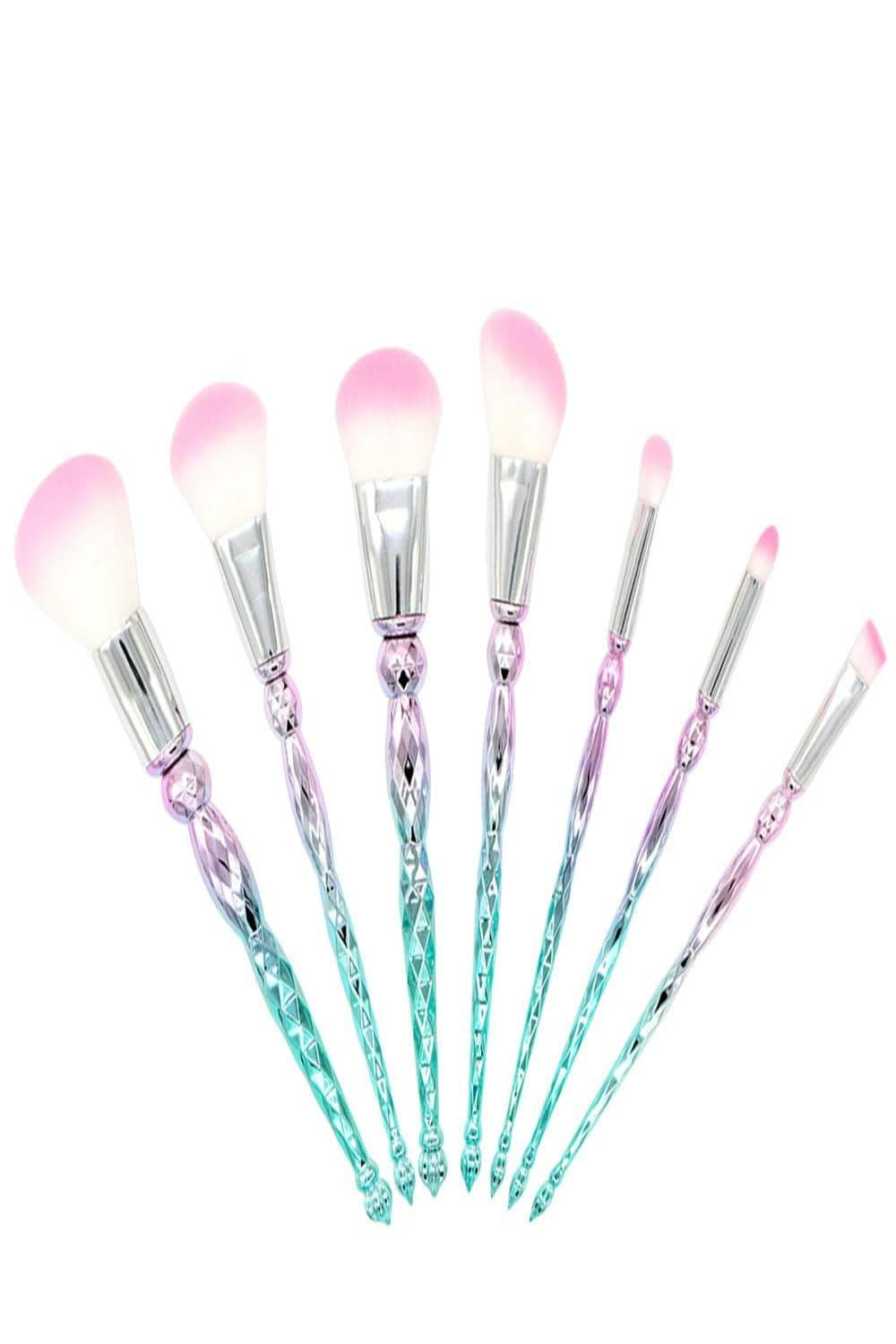 Emerald Diamond Makeup Brush Set - 7 Pack - TGC Boutique - Makeup Brush Set