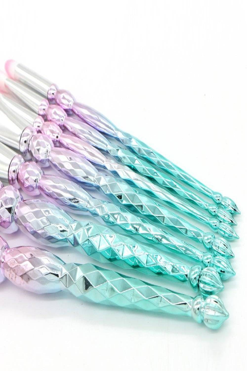 Emerald Diamond Makeup Brush Set - 7 Pack - TGC Boutique - Makeup Brush Set