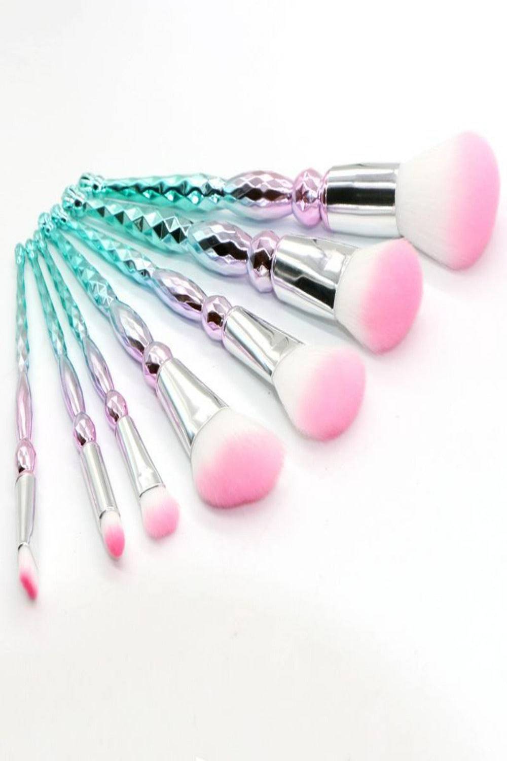 Emerald Diamond Makeup Brush Set - 7 Pack - TGC Boutique - Makeup Brush Set