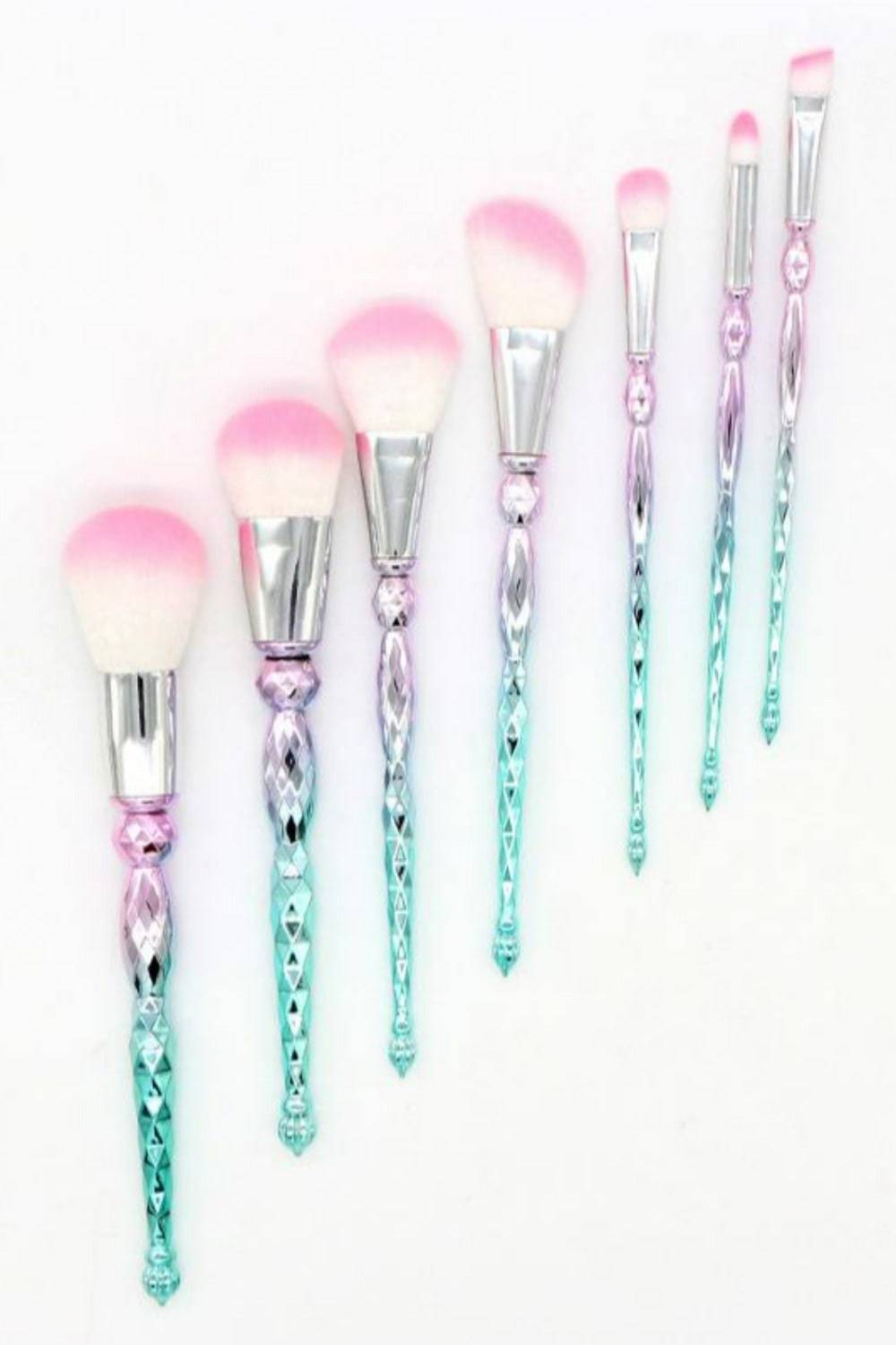 Emerald Diamond Makeup Brush Set - 7 Pack - TGC Boutique - Makeup Brush Set