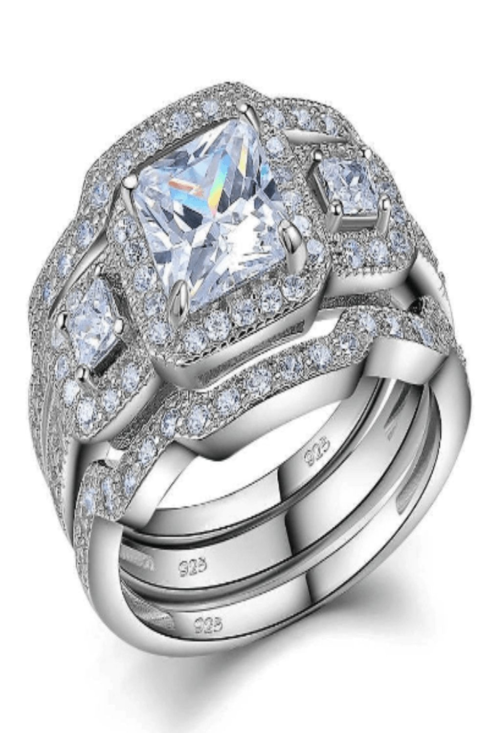 Enchanted Sterling Silver Engagement Ring Set - TGC Boutique -