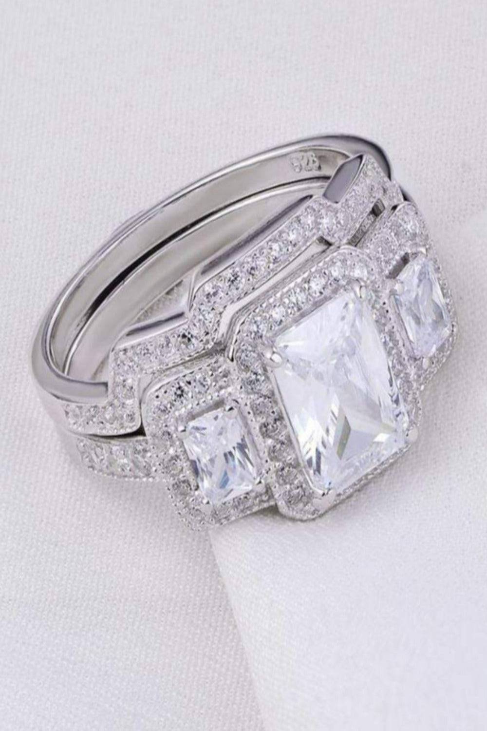 Enchanted Sterling Silver Engagement Ring Set - TGC Boutique -
