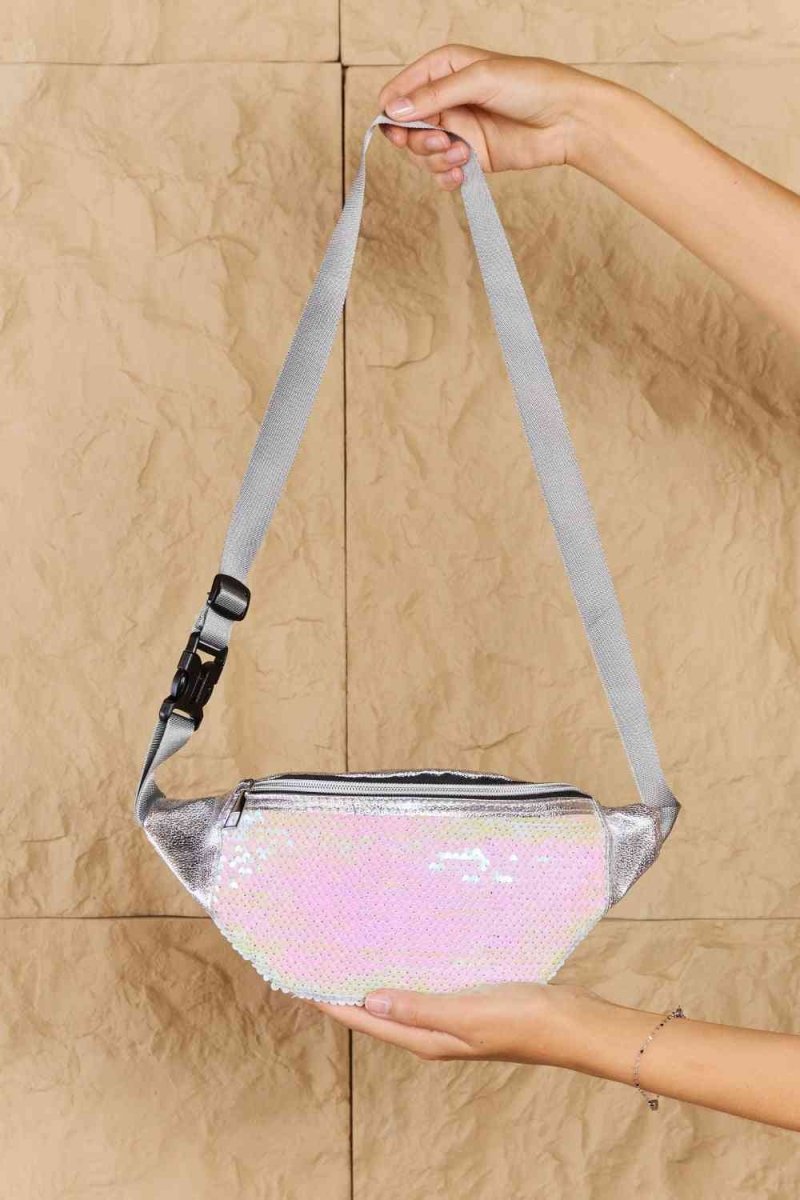 Fame Festival Baby Pink Sequin Fanny Pack - TGC Boutique - Fanny Pack