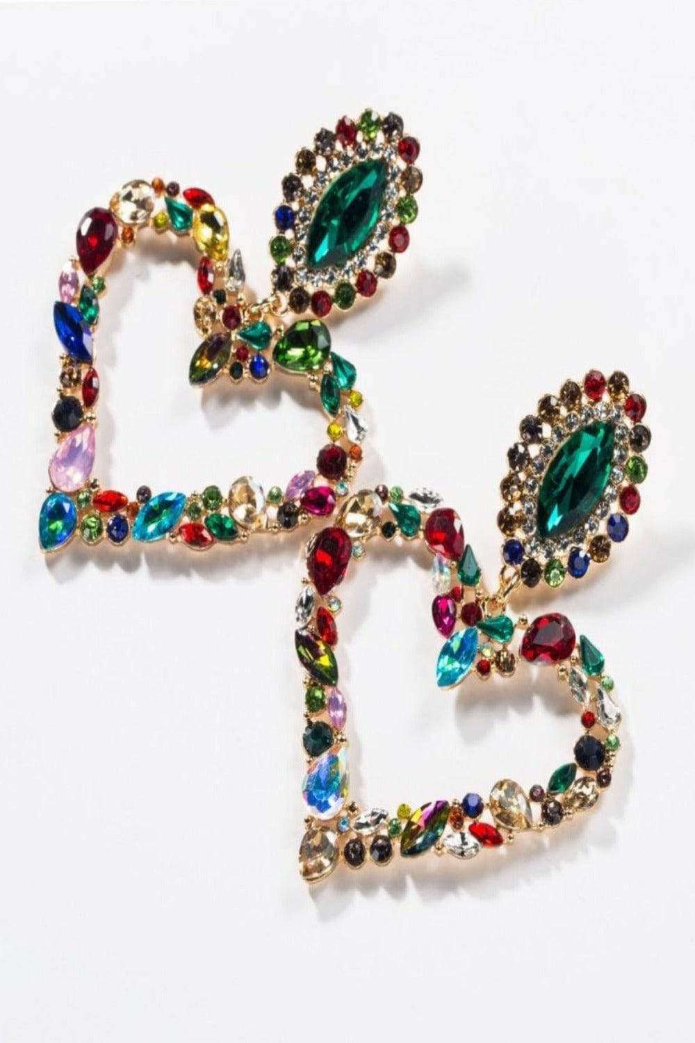 Fashion Statement Heart Shaped Dangle Earrings - TGC Boutique - Dangle Earrings