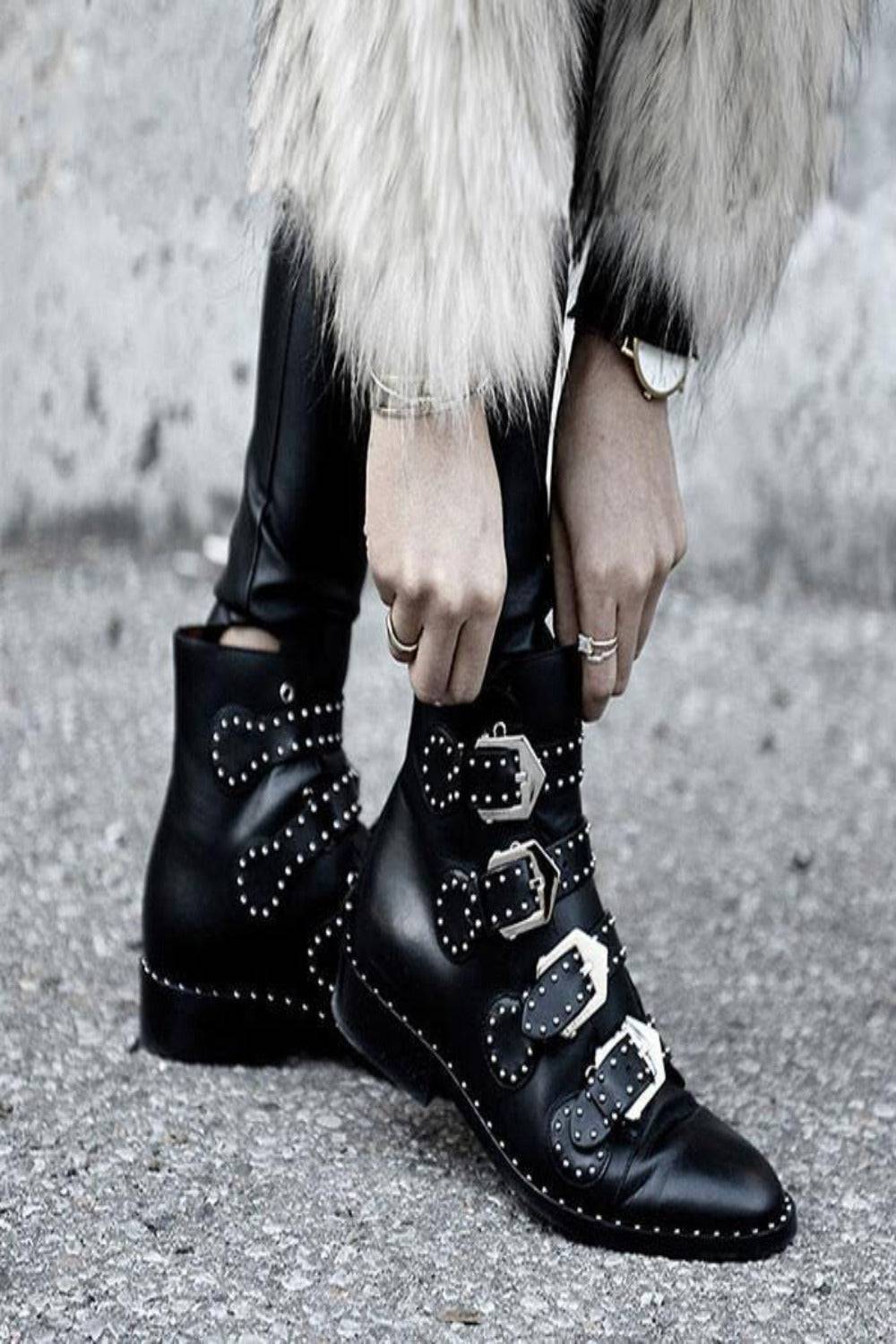 Flat Ankle Boots In Black - TGC Boutique - Black Ankle Booties
