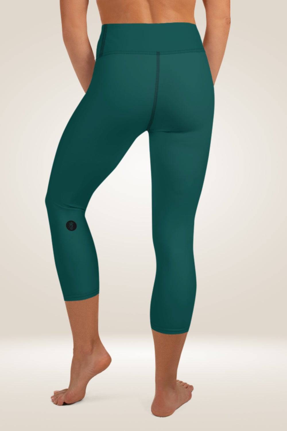 Forest Green High Waist Yoga Capri Leggings - TGC Boutique - Leggings
