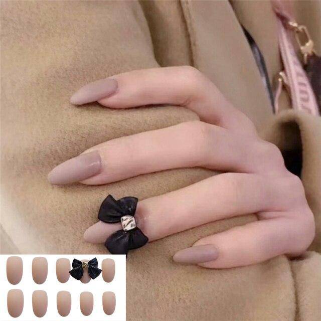 French Tip Coffin Press On Nails Kit - TGC Boutique - Press On Nails