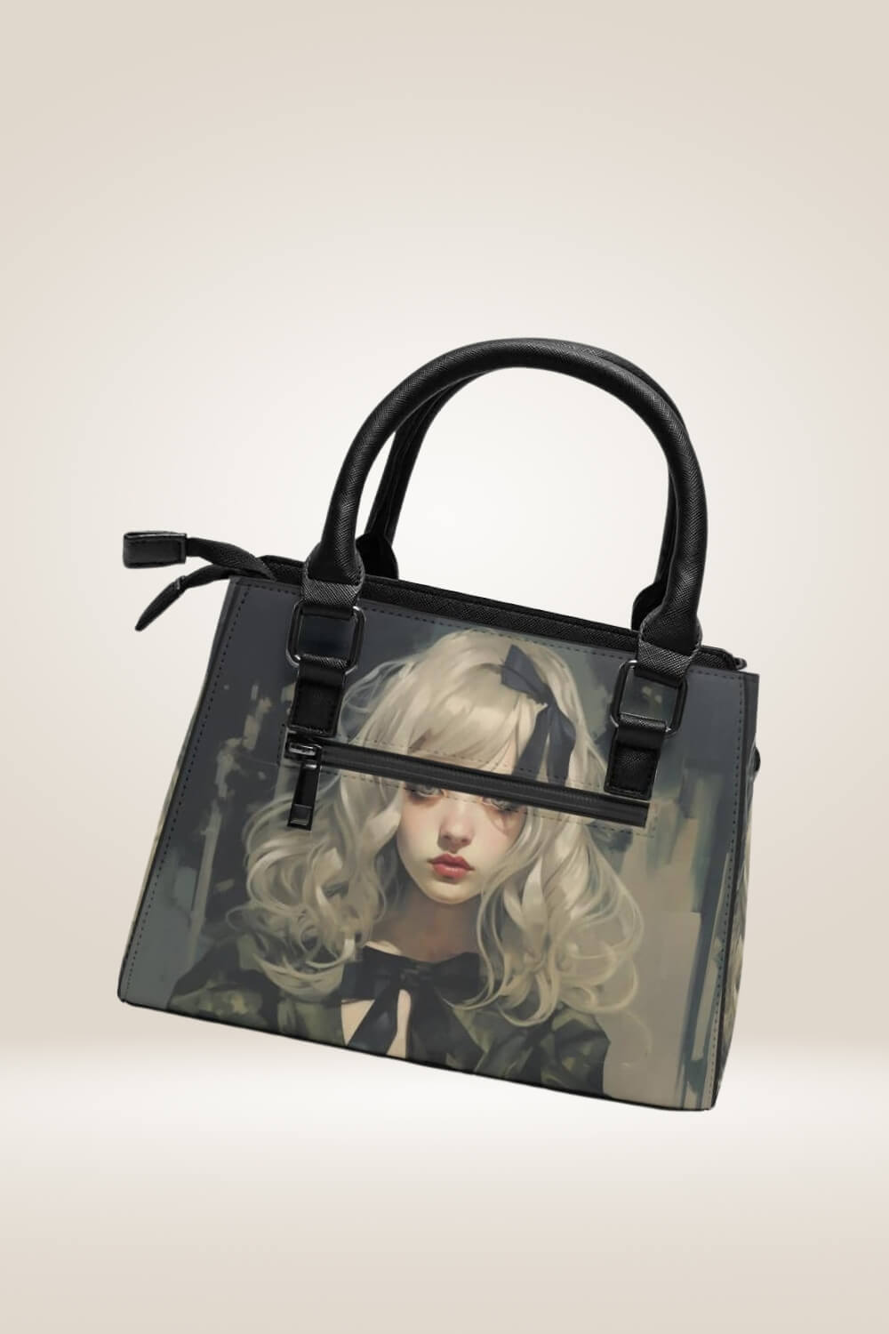 Girl With A Bow Black Satchel Bag - TGC Boutique - Satchel Handbag