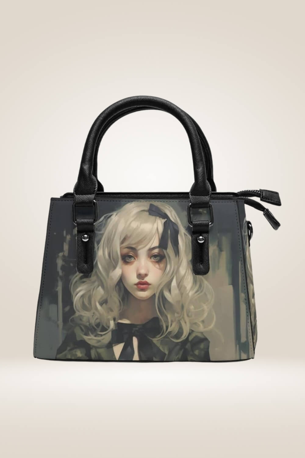 Girl With A Bow Black Satchel Bag - TGC Boutique - Satchel Handbag