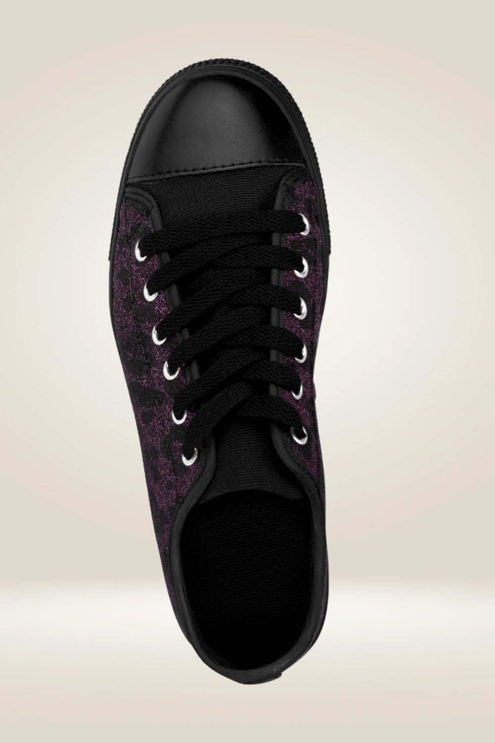 Glitter Print Black And Purple Sneakers - TGC Boutique - Sneakers