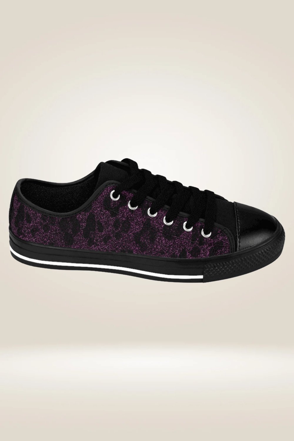 Glitter Print Black And Purple Sneakers - TGC Boutique - Sneakers