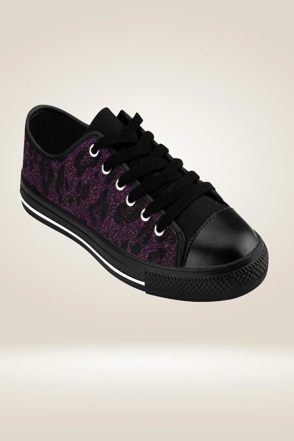 Glitter Print Black And Purple Sneakers - TGC Boutique - Sneakers
