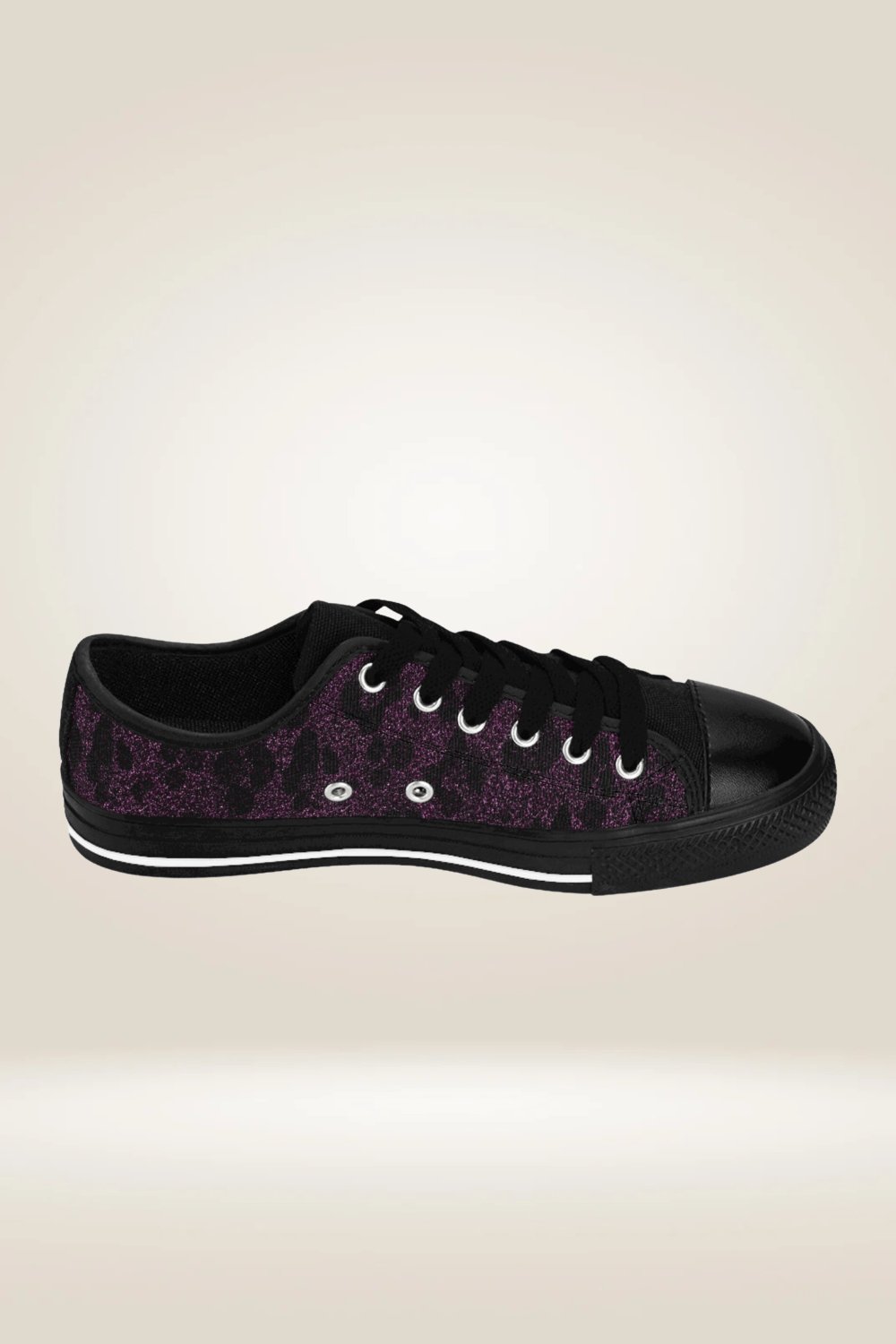 Glitter Print Black And Purple Sneakers - TGC Boutique - Sneakers