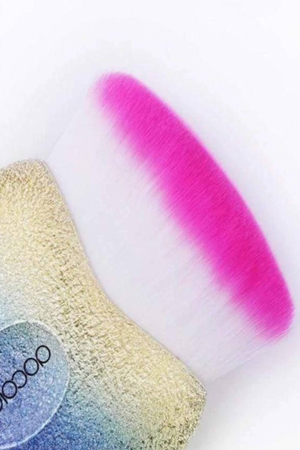 Glitter Rainbow Heart Cupid Makeup Brush Set - 3 Pack - TGC Boutique - Makeup Brushes