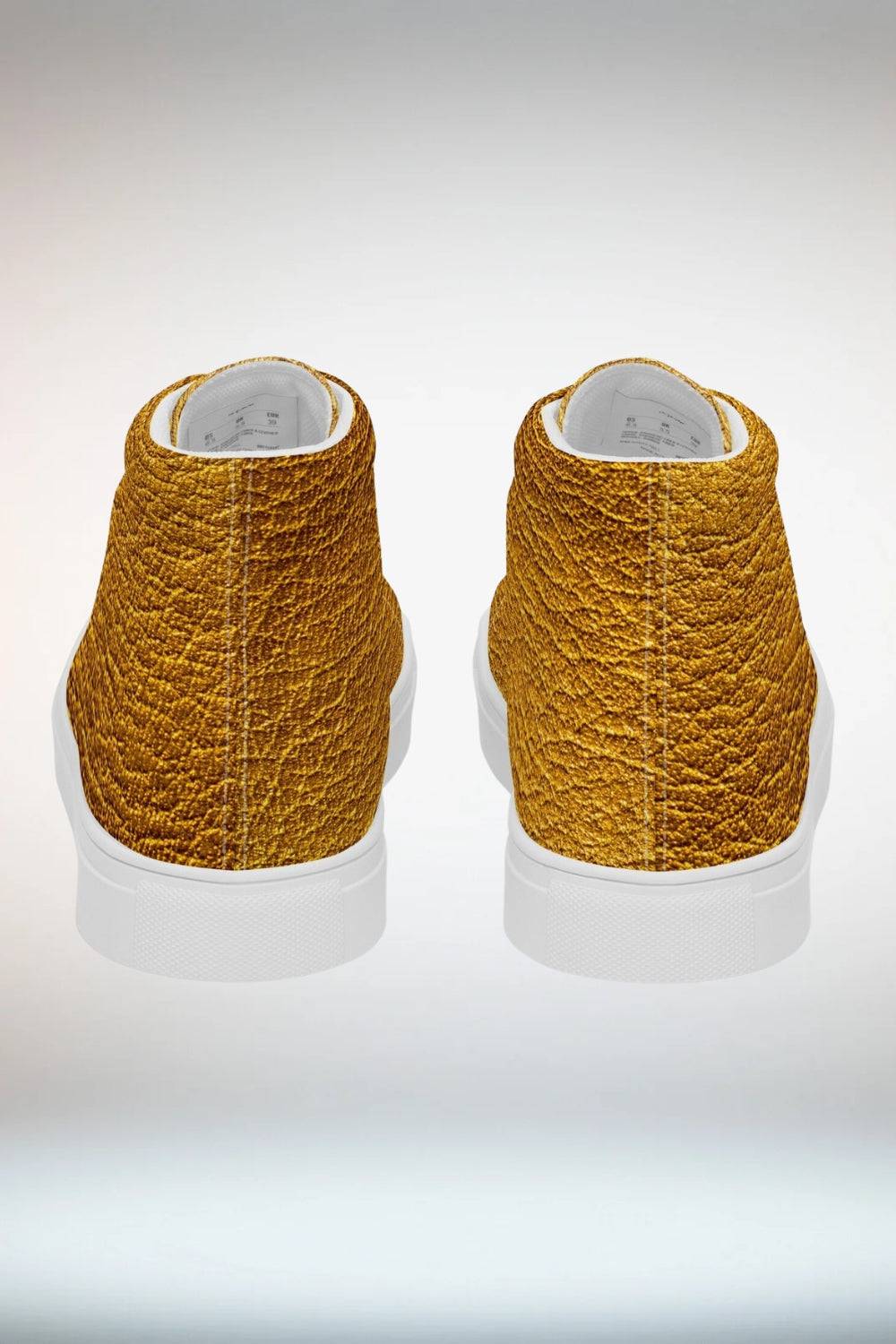 Gold High Top Canvas Shoes - TGC Boutique - Canvas Shoes