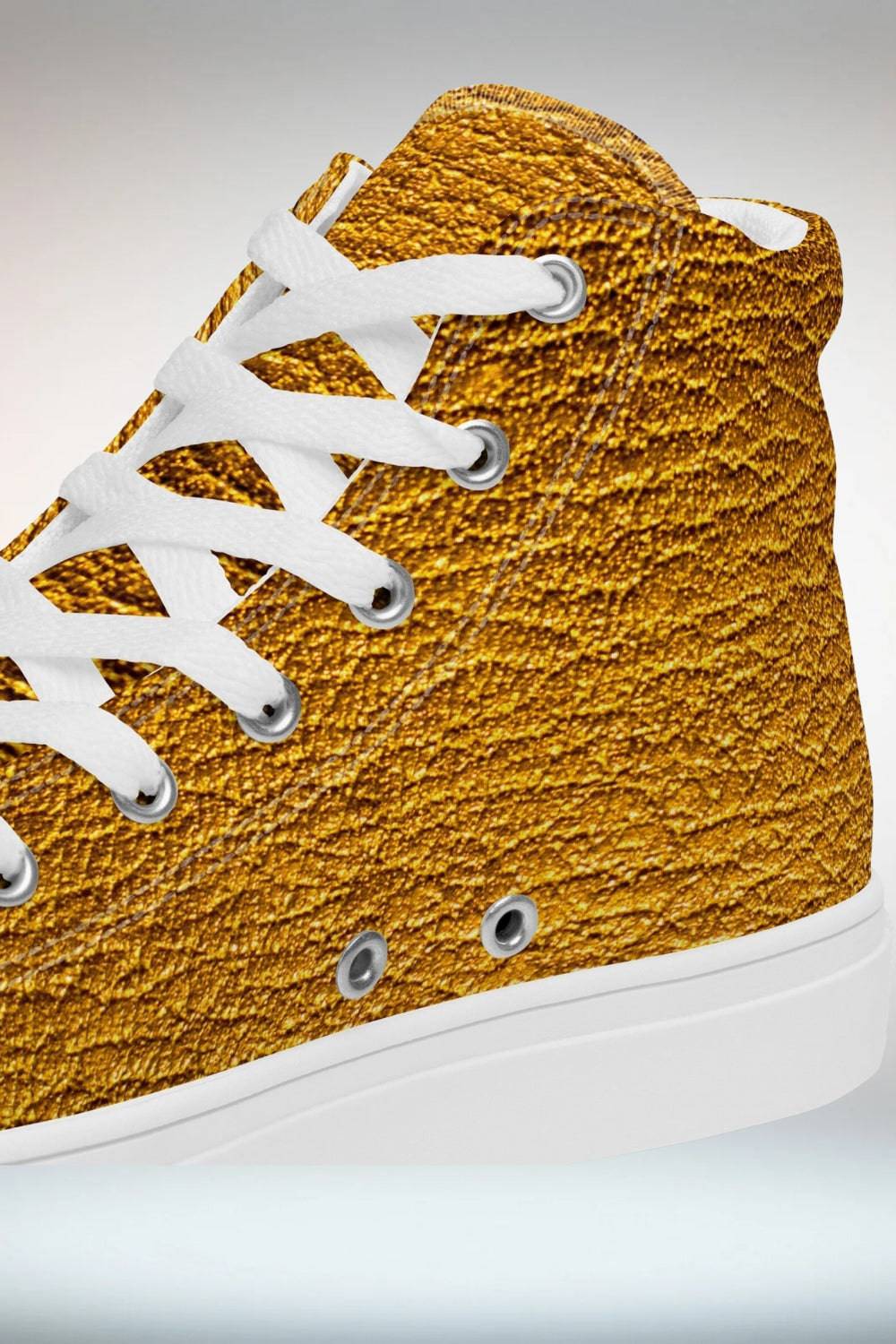 Gold High Top Canvas Shoes - TGC Boutique - Canvas Shoes