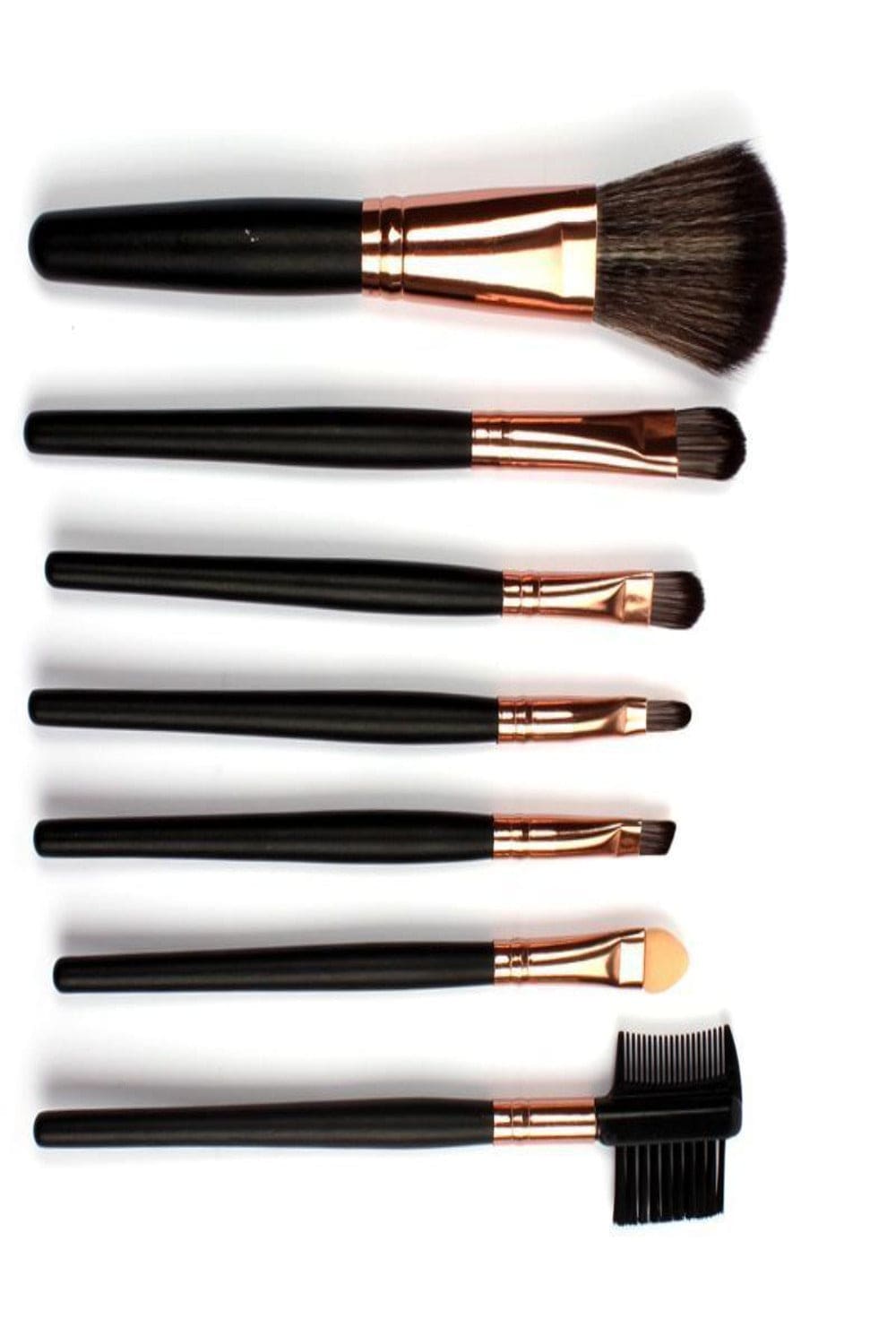 Golden Breeze Essential Makeup Brush Set With Gold Faux Leather Case - 7 Pack - TGC Boutique - Makeup Brushes