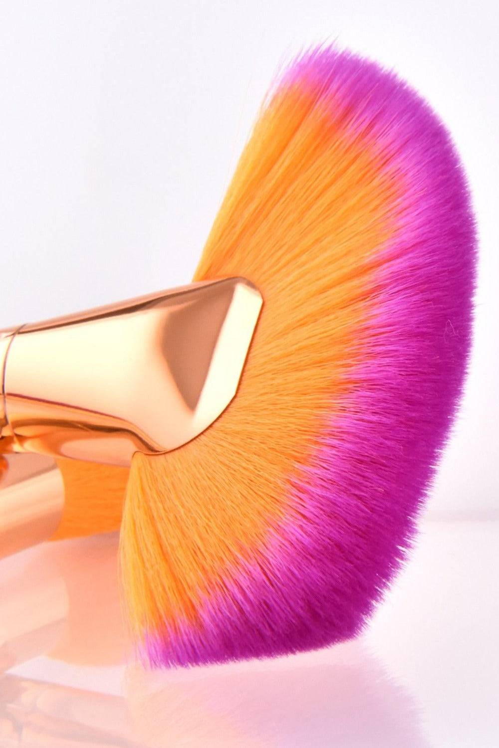 Gradient Orange And Purple Makeup Brush Set - 10 Pack - TGC Boutique - Makeup Brush Set