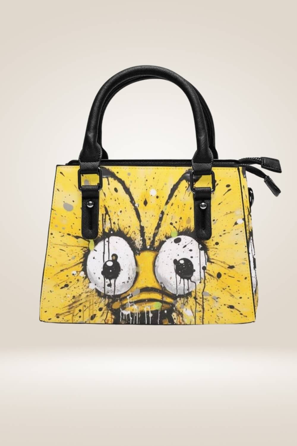 Graffiti Bug Yellow Satchel Bag - TGC Boutique - Satchel Handbag