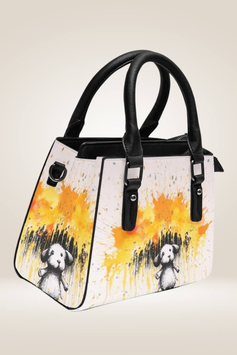Graffiti Spray Paint Dog Satchel Bag - TGC Boutique - Satchel Handbag