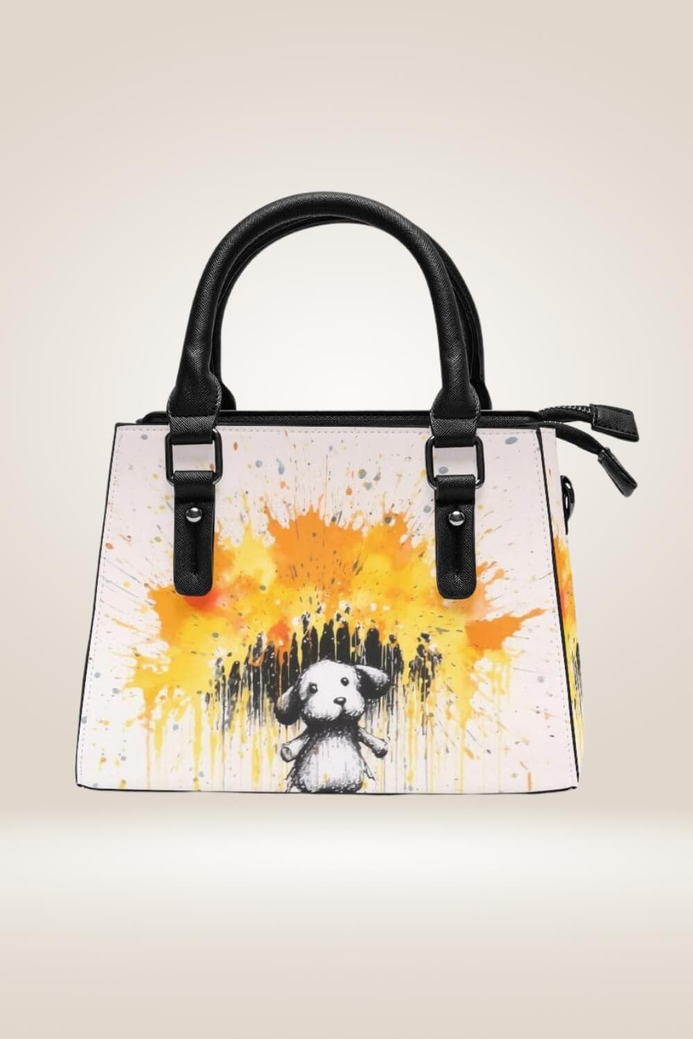 Graffiti Spray Paint Dog Satchel Bag - TGC Boutique - Satchel Handbag