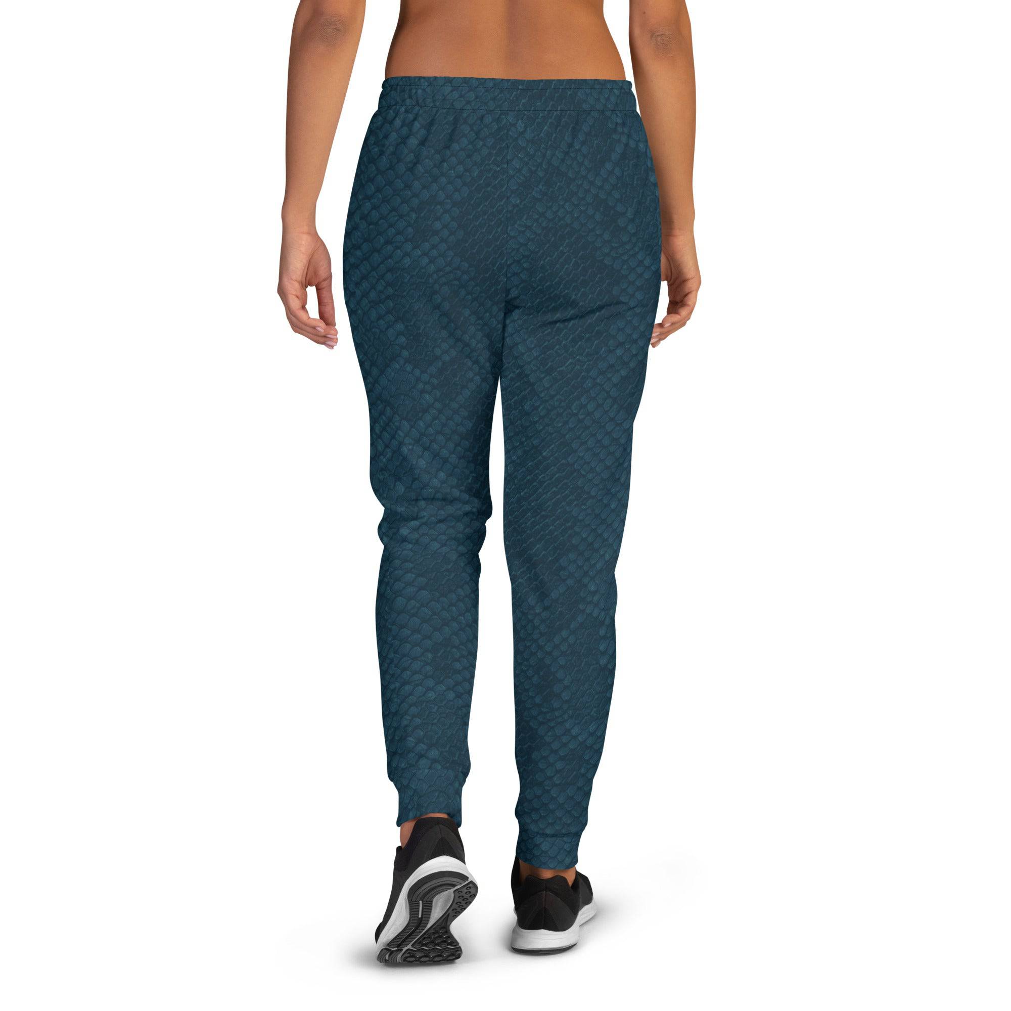 Green Animal Skin Print Womens Joggers - TGC Boutique - Joggers