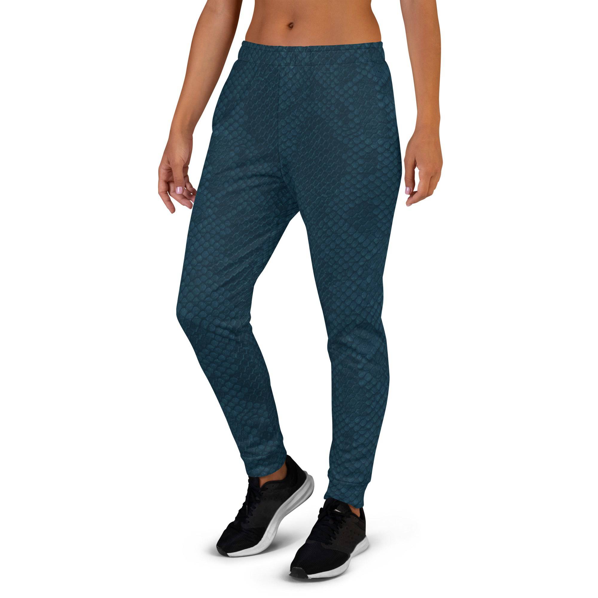 Green Animal Skin Print Womens Joggers - TGC Boutique - Joggers