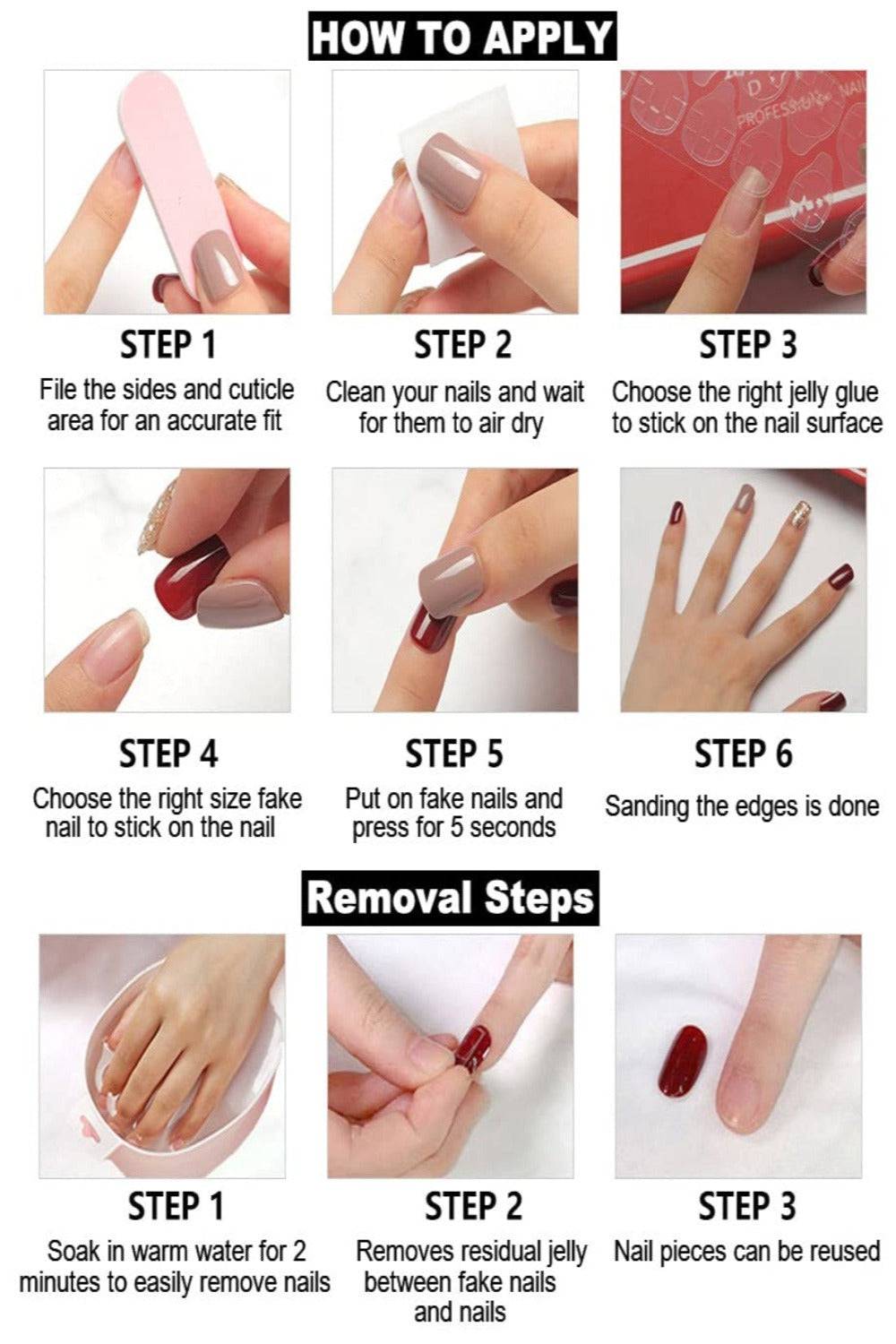 Halloween Press On Nails Black & White Vampire Blood Coffin Tip Nail Kit - TGC Boutique - Halloween Press On Nails