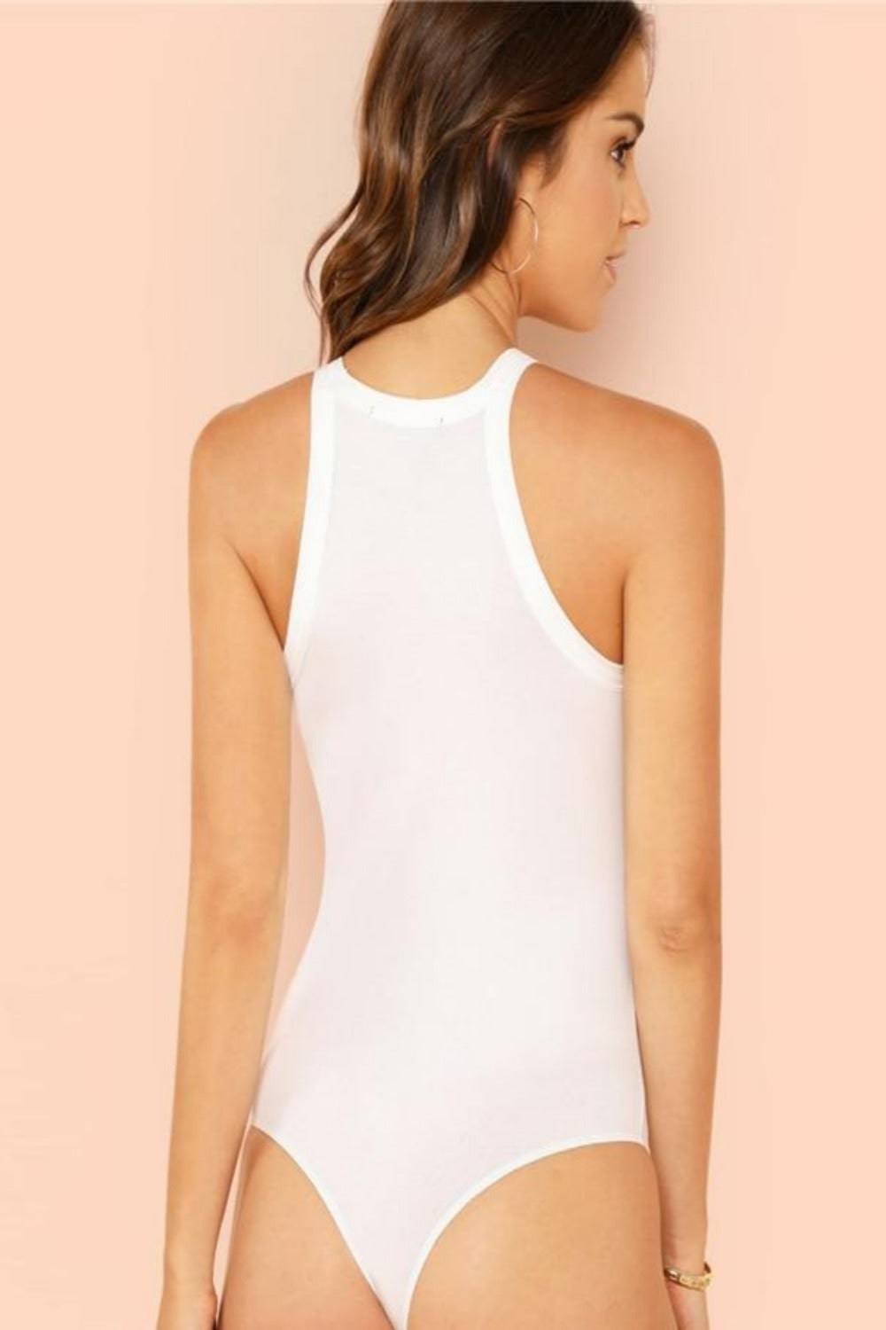 Halter Neck Sleeveless Thong Bodysuit - TGC Boutique - Thong Bodysuit