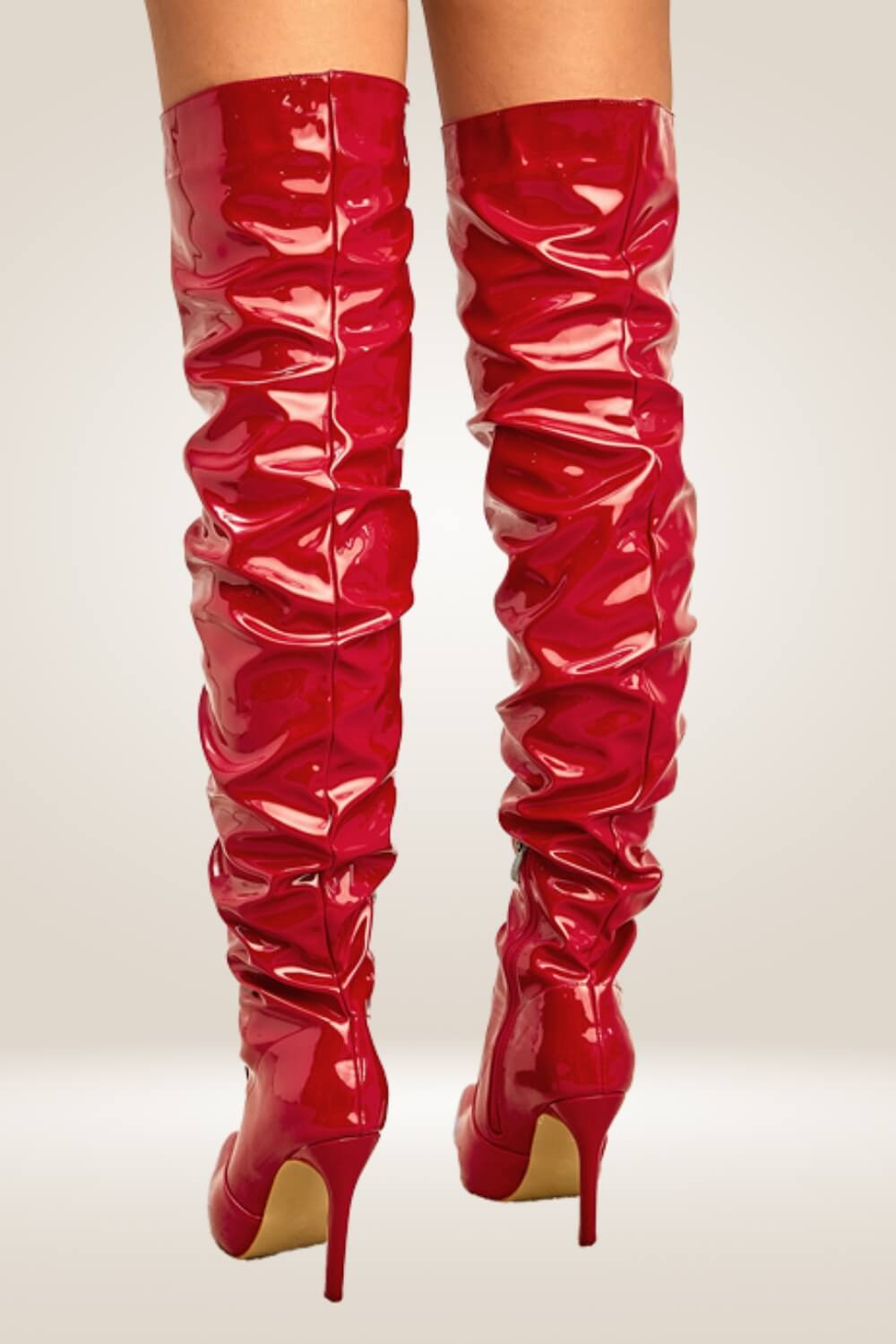 High Heels Red Over The Knee Boots - TGC Boutique - Boots