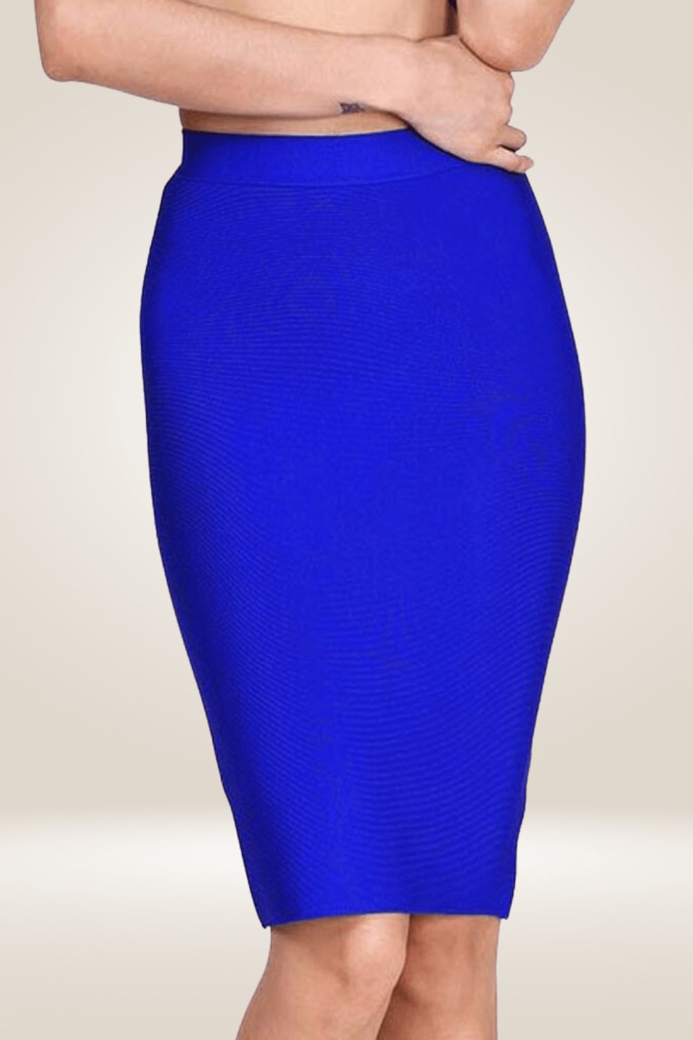 High Waisted Bodycon Blue Skirt - TGC Boutique - Skirt