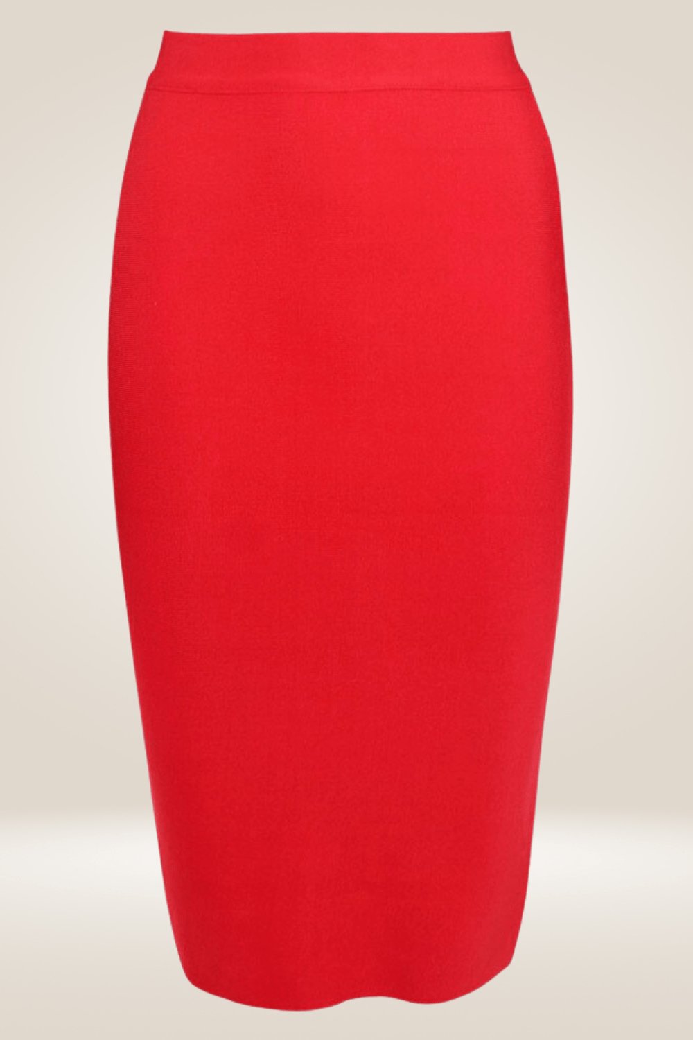 High Waisted Red Midi Skirt - TGC Boutique - Skirt