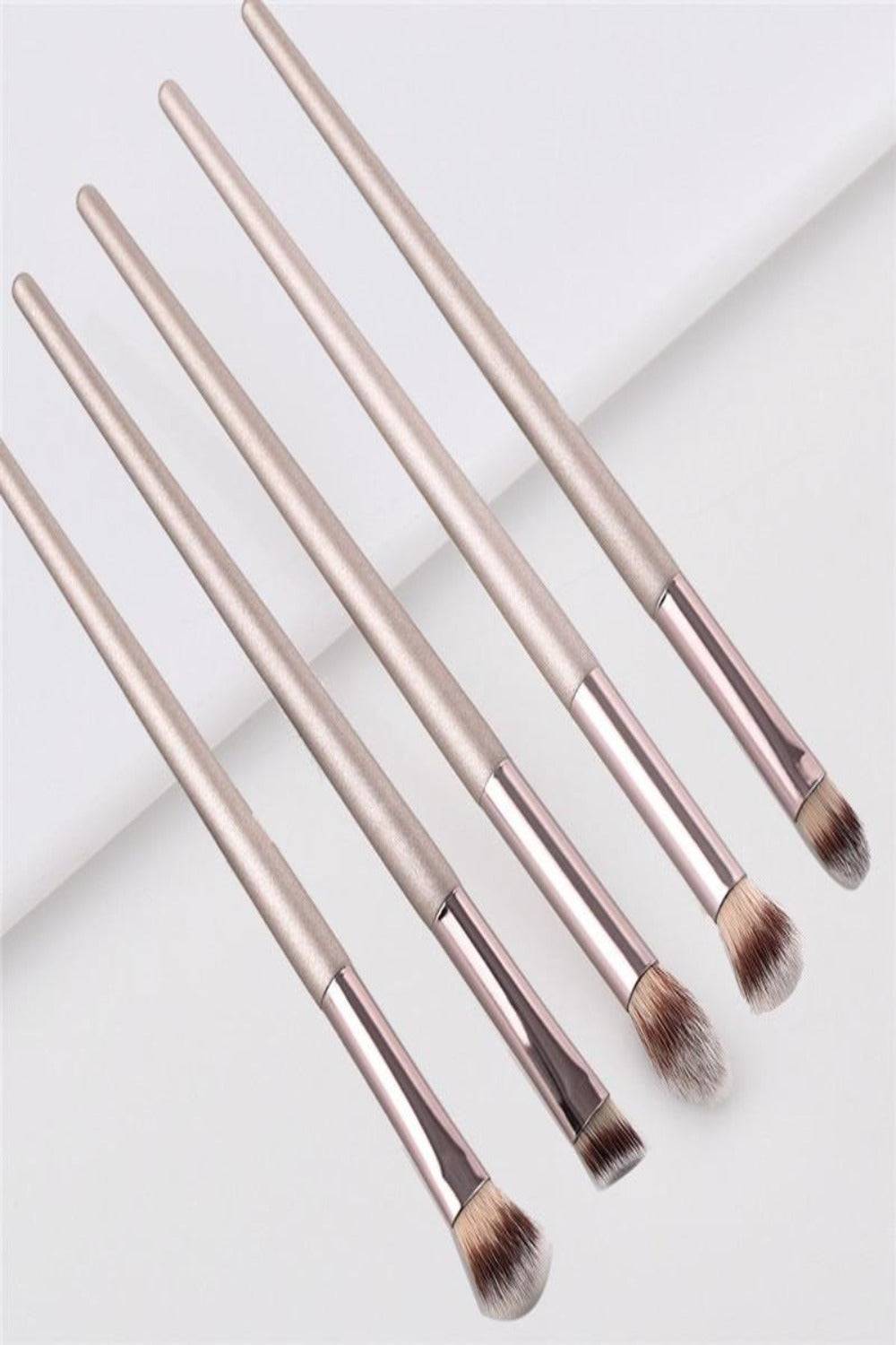 Kabuki Blending Champagne Makeup Brush Set - 10 Pcs - TGC Boutique - Makeup Brush Set
