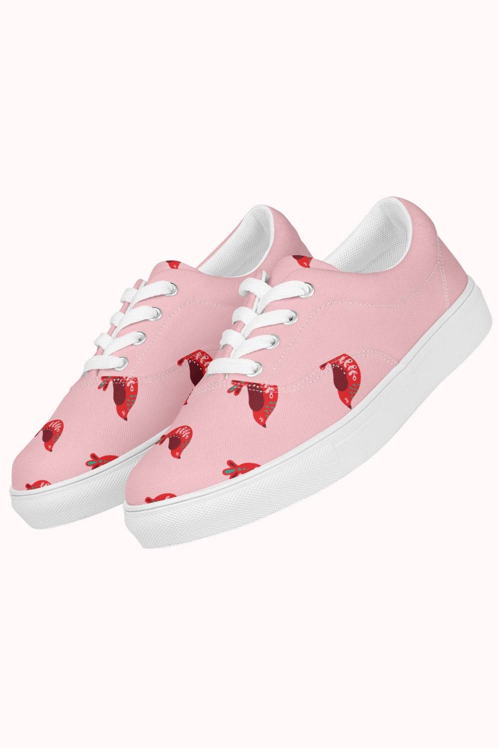 Lace Up Pink Canvas Shoes - TGC Boutique - Canvas Shoes